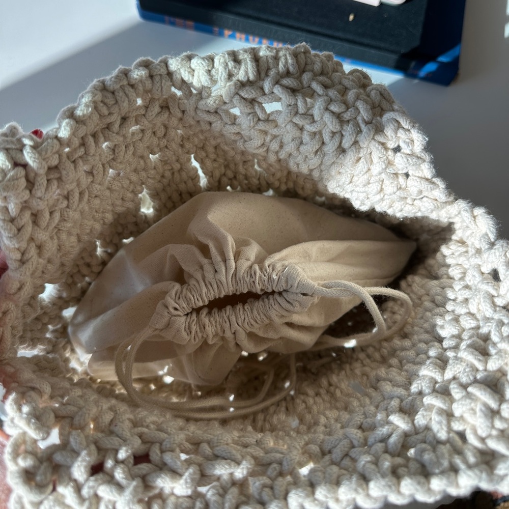 Zara Macrame Bag Ivory - image 3